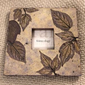 Heavy 2x3 frame with leave imprints - EUC